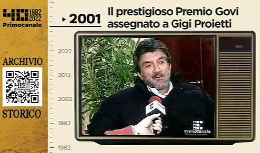 Dall'archivio storico di Primocanale, 2001: il premio Govi a Gigi Proietti